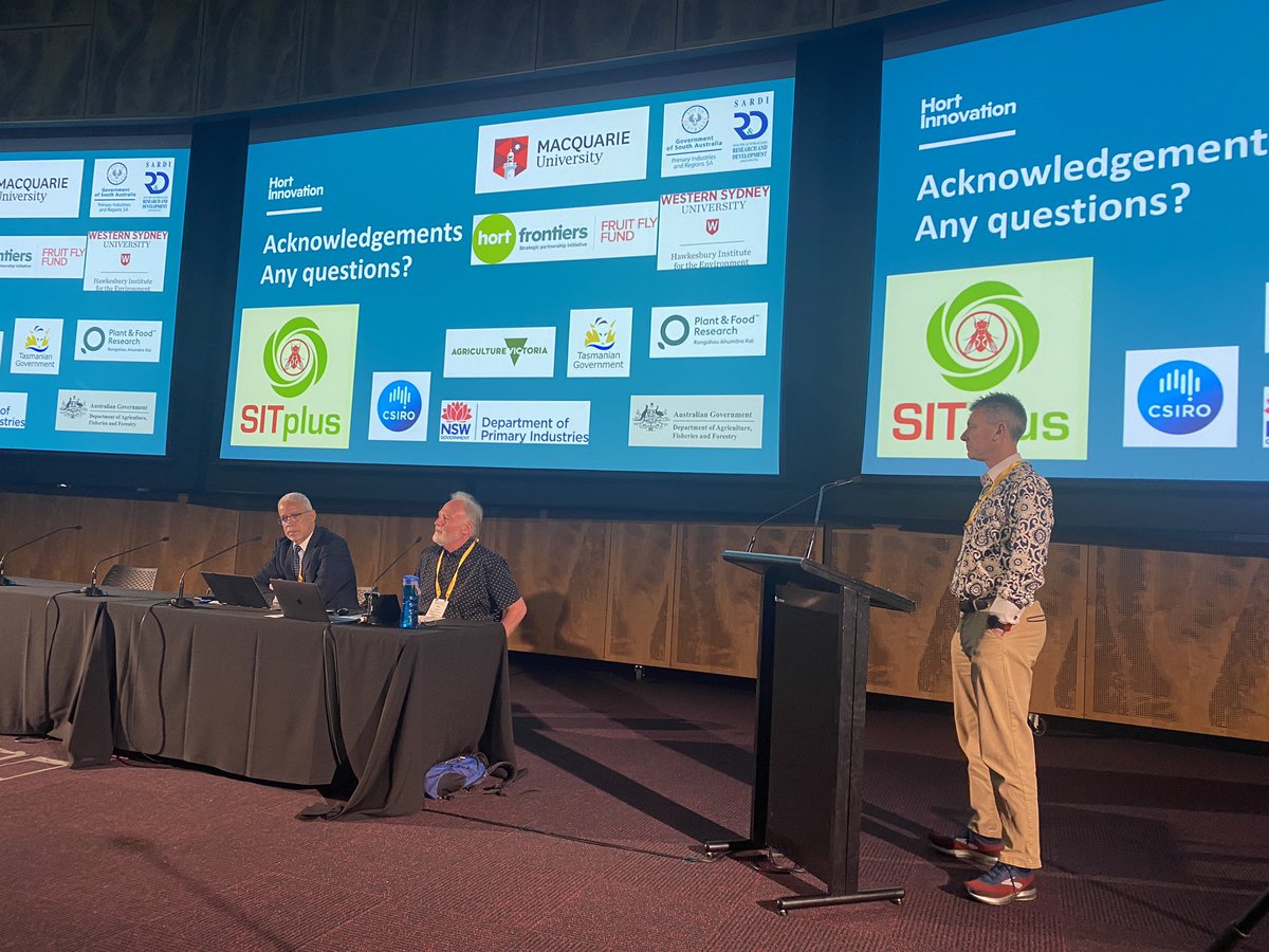 AlvinHee_MY's tweet photo. #11ISFFEI @Hort_Au @planthealthaust @MQAppBioSci Australia’s world-class leading research on fruit flies through SITplus! Multicollaborrative efforts nationally &amp; internationally. This is the stuff of legends! Great discoveries in just 5 years with over 120 top papers published! https://t.co/27YwPyieM6