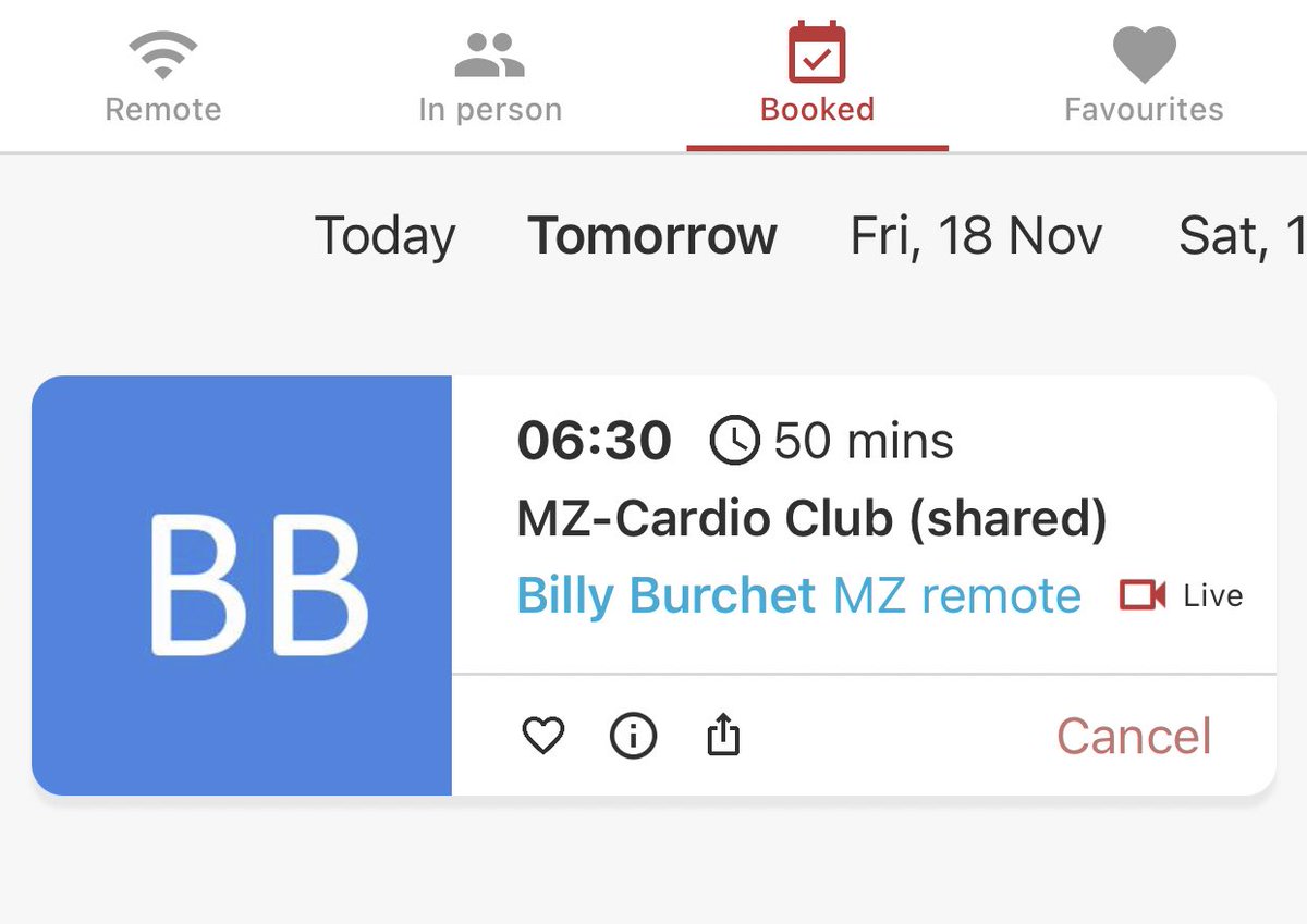RachelYoung23's tweet photo. That’s me all booked for @MYZONEmoves cardio club in the morning.  No better way to start the day! https://t.co/Oko8w0zY7h