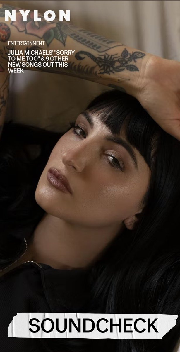 jmichaelsbr's tweet photo. A revista NYLON citou #S2M2 como uma das 10 melhores novas músicas da semana:
"Quando você pensa que a gênia da composição pop Julia Michaels tocou no fundo de seu poço, ela surge com a ousada #SorryToMeToo, uma colagem breakbeat, break-up que desenterra outro lado de sua arte." https://t.co/8YoP0K318o