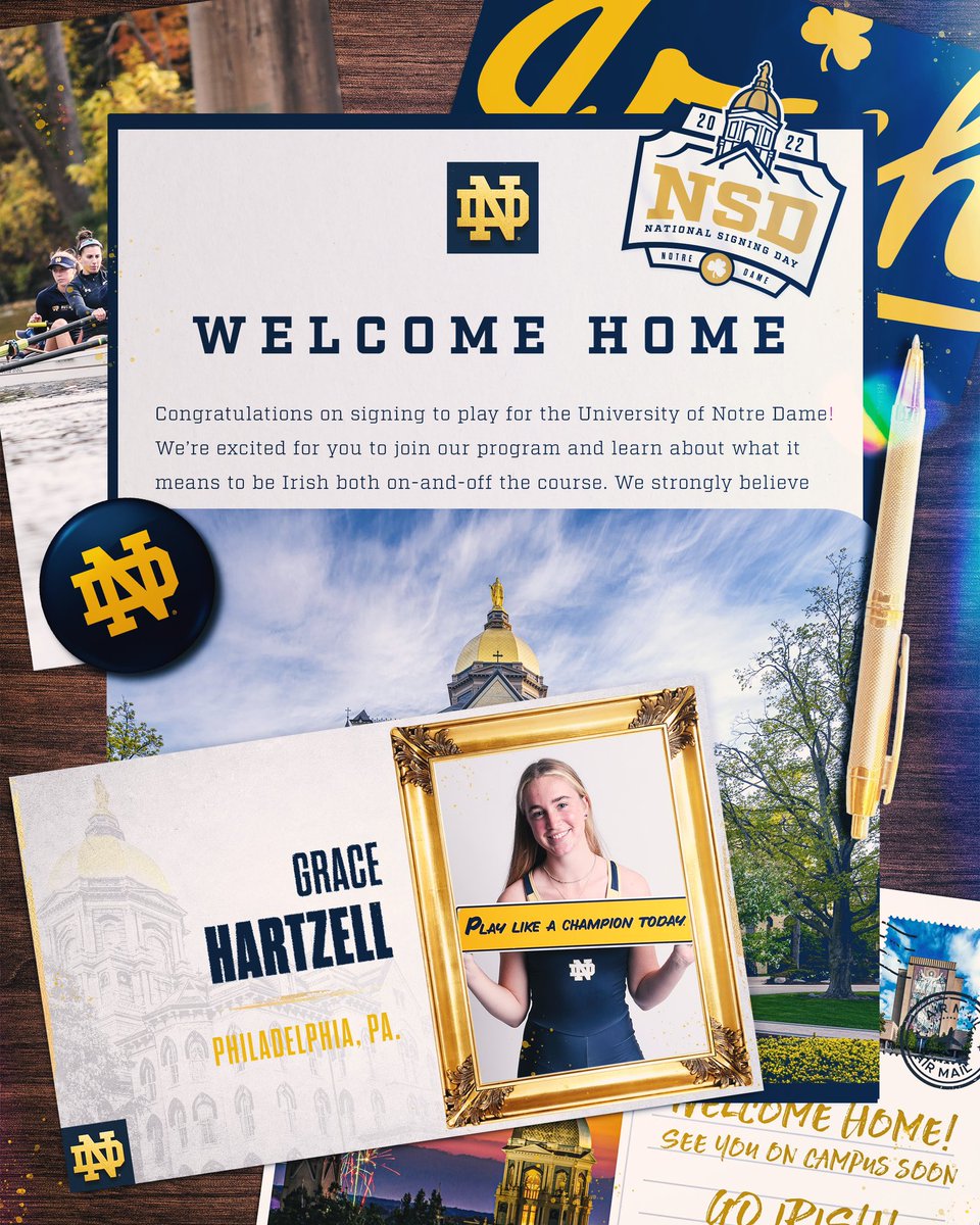 NDRowing's tweet image. Keeping the Mount tradition alive! Welcome home, Grace! 

#rowirish☘️