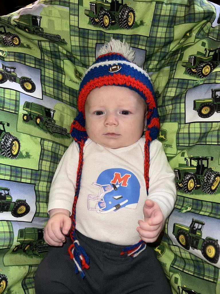 ArtesianCheer's tweet photo. Baby Gatlin says he wants Martinsville to win the banner! ❤️🏈💙@ACwishtv https://t.co/OUMqFv9WlV
