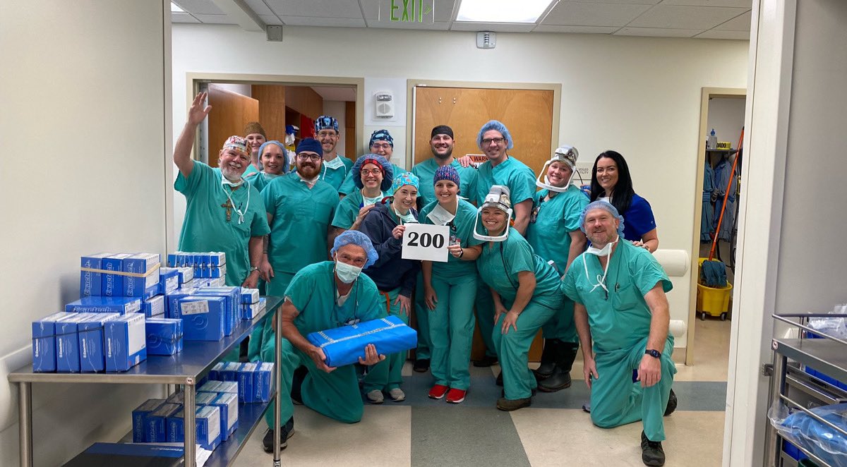GPS shoulder arthroplasty #200 this morning. Couldn’t do it without a phenomenal team! @Exactechinc <a href="/UnionGeneralUGH/">Union General Hospital</a>