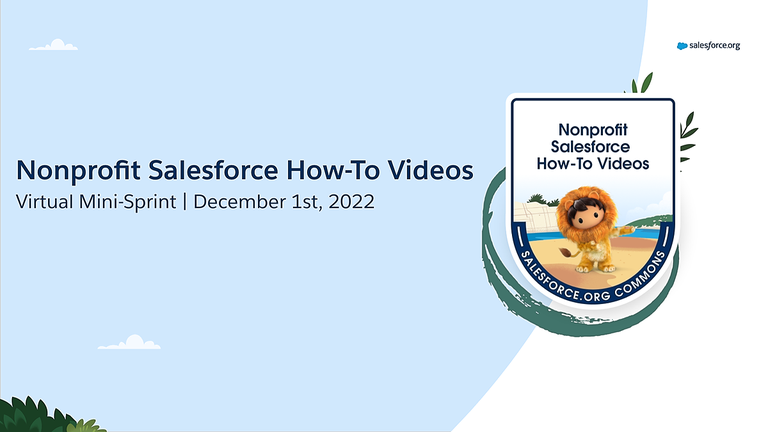 Nonprofit Salesforce How-To Series tweet media