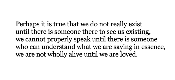 From Alain de Botton's "On Love":