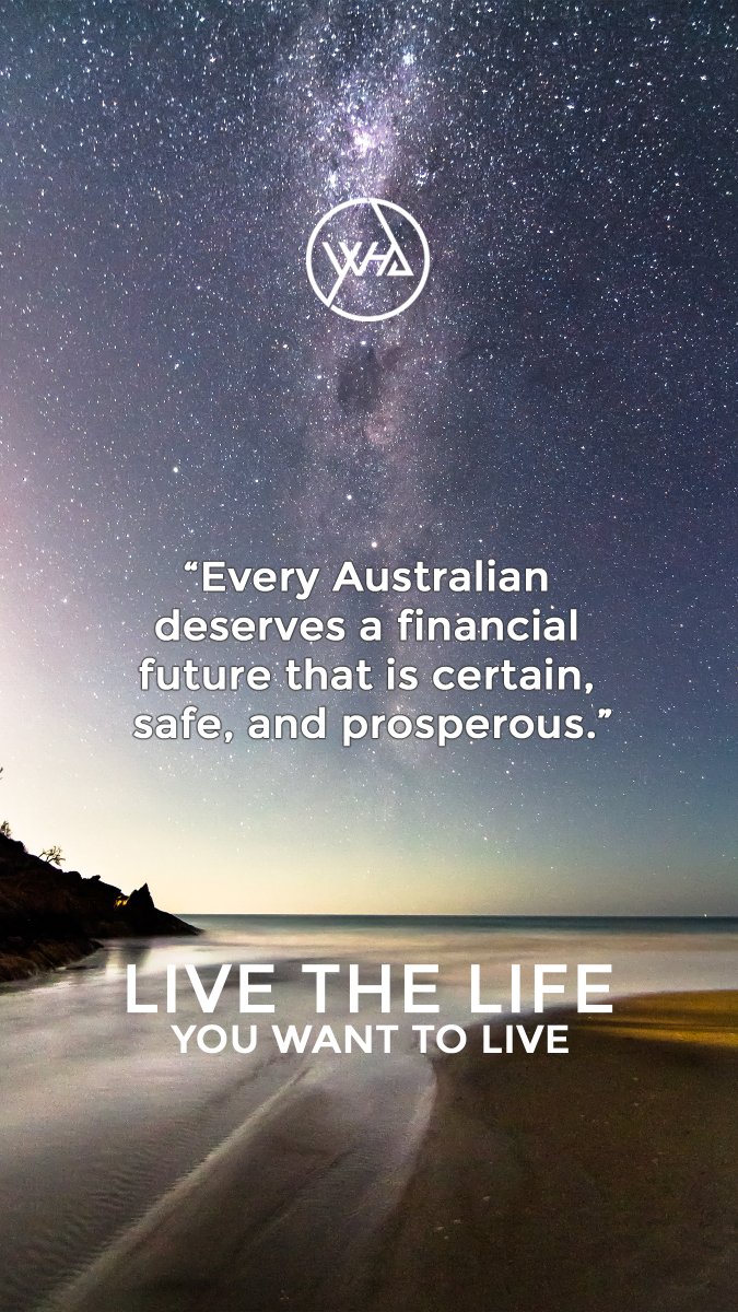 “Every Australian deserves a financial future that is certain, safe, and prosperous. Live the life you want to live.”

LIVE THE LIFE YOU WANT TO LIVE.

#livethelifeyouwanttolive
#yourwealthhubadvice
