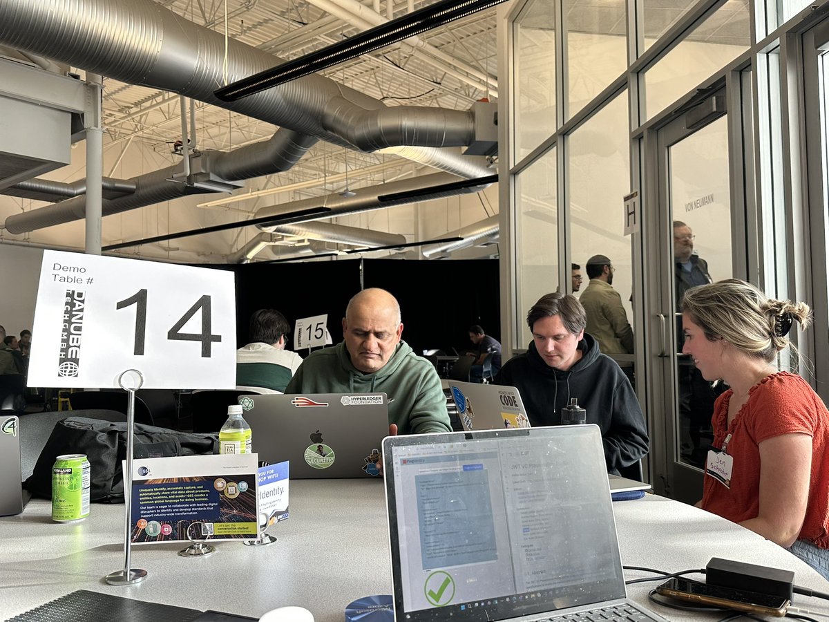 Here’s to the interop energy⚡️
Demo table at <a href="/idworkshop/">Internet ID Workshop</a> 

3 different wallets, 6 different verifiers interoperating! using a profile here: aka.ms/vcinterop, which you can use right away too :)

<a href="/Workday/">Workday</a> <a href="/SpruceID/">SpruceID (we're hiring)</a> <a href="/pingidentity/">Ping Identity</a> <a href="/Avast/">Avast</a> <a href="/azuread/">Microsoft Entra ID (Azure AD)</a> <a href="/IBM/">IBM</a> #iiw35
