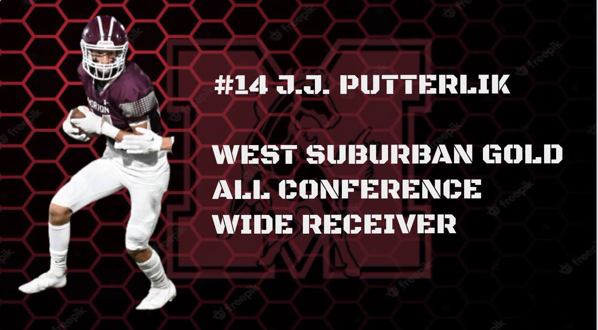 Congratulations to J.J. Putterlik on being selected All West Suburban Gold at Wide Receiver #MortonPride