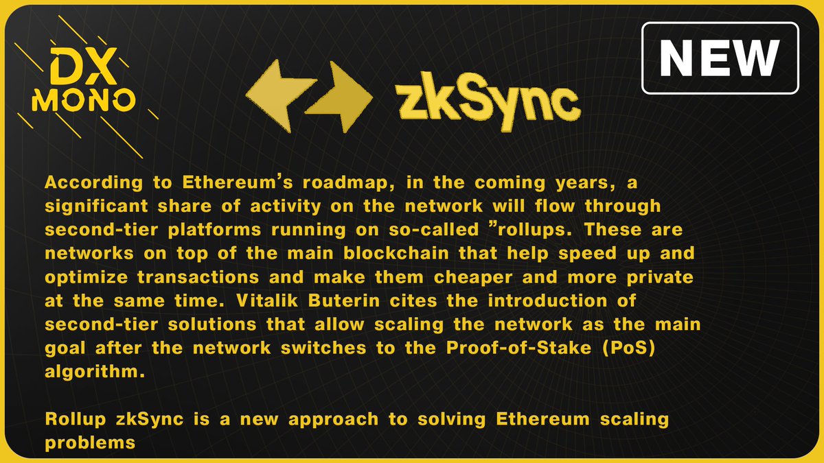 What zkSync is and why it's important for Ethereum. Explained in simple words.

#zkSync #Ethereum #MonoDX