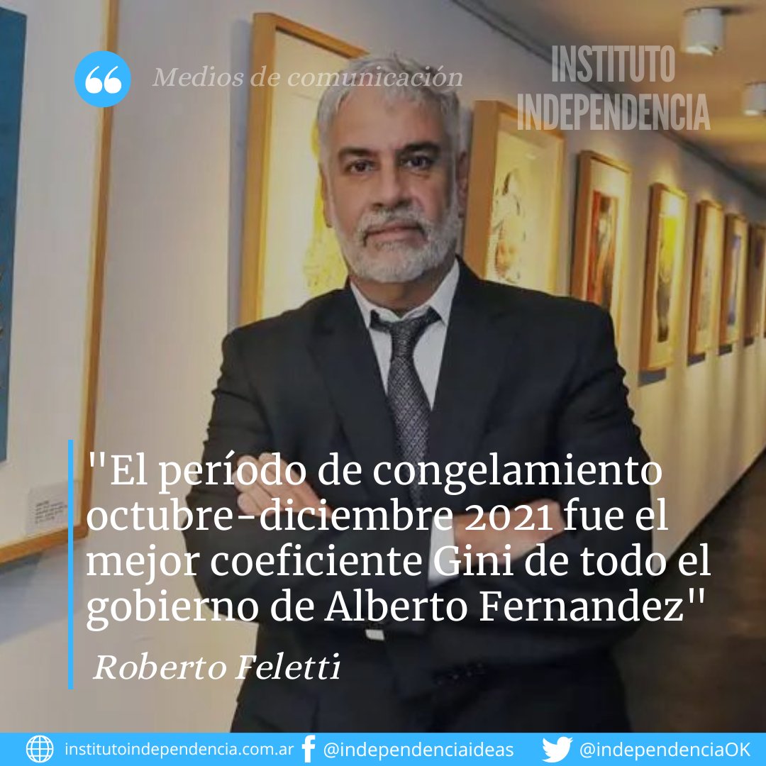 IndependenciaOK's tweet photo. 💬"Yo rescato la regulación de los precios como la política de canastas"
🗣️ @RobertoFeletti
🎬Escuchá la entrevista completa aquí: https://t.co/ULTqBIsaol
#InstitutoIndependencia #robertofeletti #economia #Argentina #preciosjustos https://t.co/Rwvt01x9ke