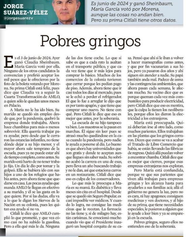aranzazugallard's tweet photo. Durísima columna de @jorgesuarezv !!!! No dejemos de compartirla https://t.co/do4KsSKid2