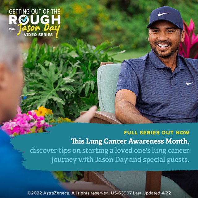 This is #LungCancerAwarenessMonth, join me and @JDayGolf to explore the importance of #biomarker testing and perseverance when supporting loved ones through their #lungcancer journey. All episodes of #GettingOutoftheRough out now! #ad #LCAM DiagnosisStories.com/AB