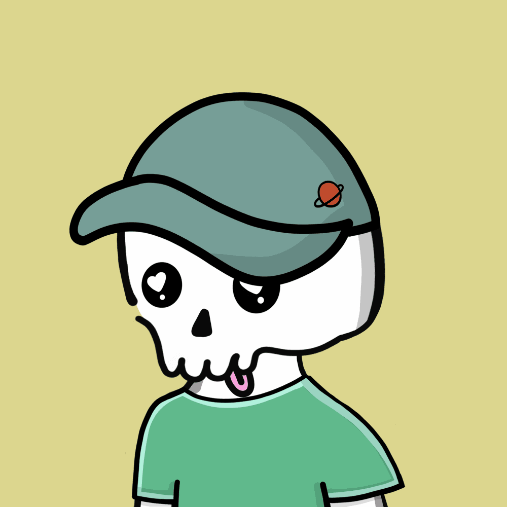 DeeezV2's tweet photo. Things are popping off in the @SkeletGuys Discord right now! I just sniped this clean fella off the floor. This project is here to stay and I'm riding for my #Skelets! https://t.co/QobhvpjzTP