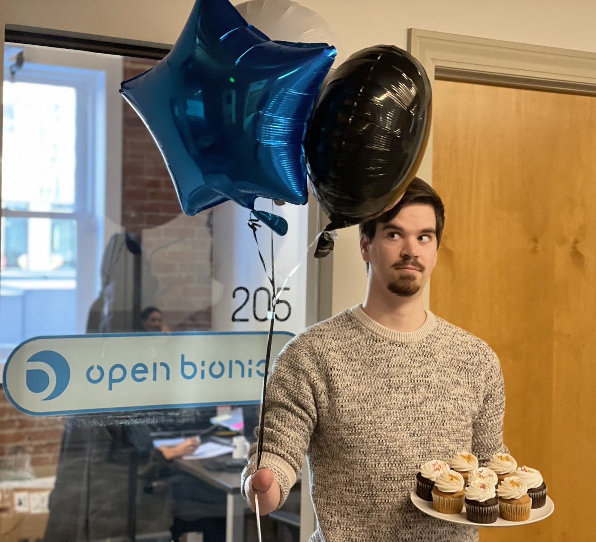 openbionics's tweet photo. Hey all, Trace here reporting for duty! I'm your friendly neighborhood Community Manager at Open Bionics and today's my first day. Please join the team in giving me a big hand! 😜🎈🦾 https://t.co/aSm7Ui9JDb