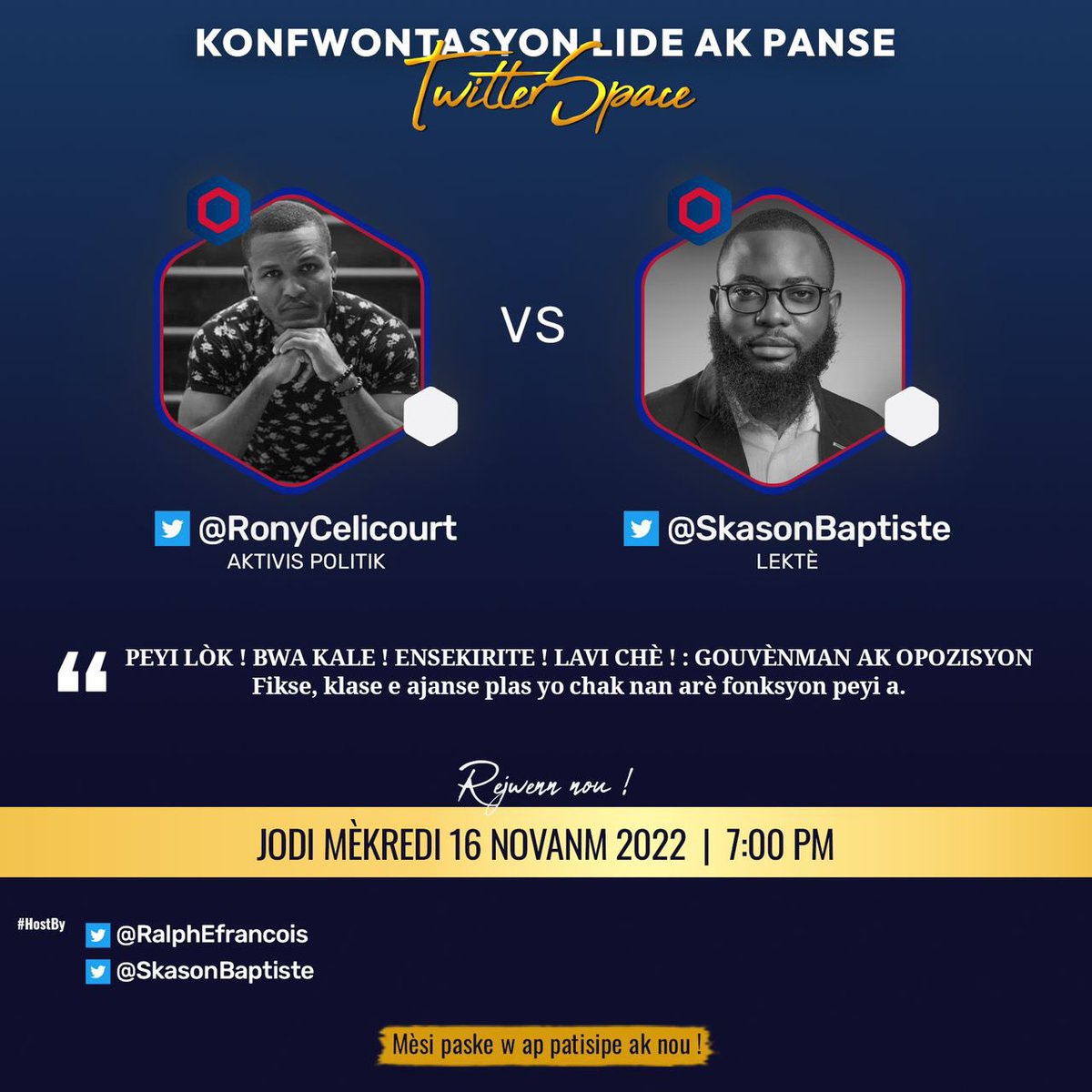 RalphEFrancois's tweet photo. 🔴🇭🇹 DEBA @RonyCelicourt ap anfas @SkasonBaptiste nan yon konfwontasyon Lide talè konsa. 

👉🏿https://t.co/LqhfKRxAEr

#debate #politics #education https://t.co/VrRmh580AH