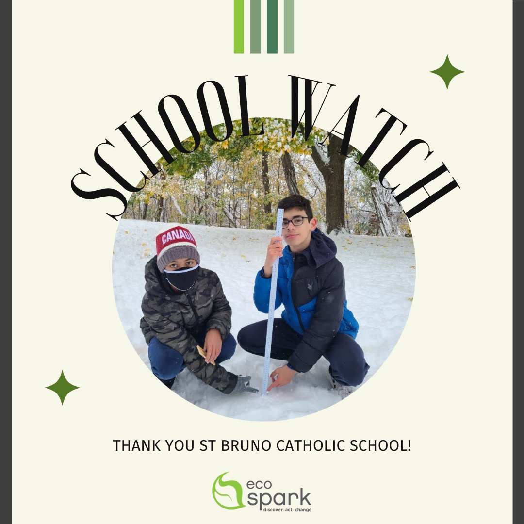 EcoSpark_Env's tweet photo. Students at St Bruno Catholic School spent their snowy morning exploring their new @sknowledgeco kit in their #SchoolWatch biodiversity session! 

Thank you to TD Friends of the Environment Foundation and @FriendlyFuture for supporting our programs. https://t.co/blTMe98GNo