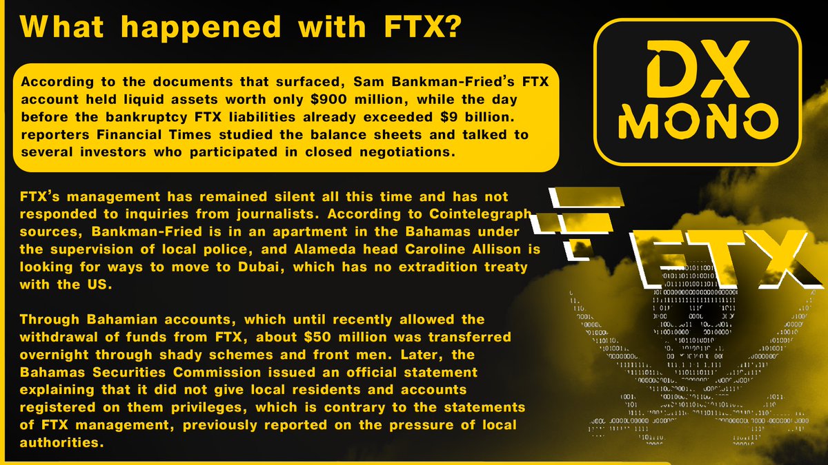 What happened to the FTX Exchange?
Let's talk about it. 

"MonoDX sympathizes with everyone affected by this accident"

#FTX #FTXScam #FTXExchange #MonoDX