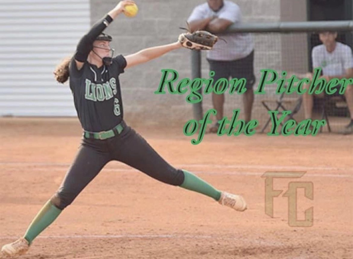 I’m so blessed to be named 8 3A Pitcher of the Year! Couldn’t have done it without my coaches and teammates. Looking forward to next season with my girls!💚🖤 Here’s my stats for the season…
K’s:159 
ERA: 2.74
BB:35
FIP:1.948
IP:105