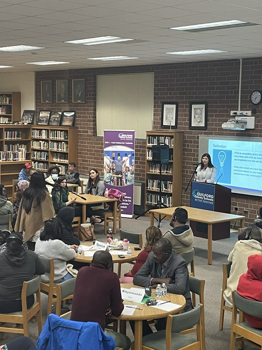 jmaness4's tweet photo. Great turnout at our @Super_GCS Better Together Conversation with EL Parents! Support, ideas and partnerships in so many languages!! @GCSchoolsNC #mejorjuntos #BetterTogether https://t.co/mdiRGCiE48