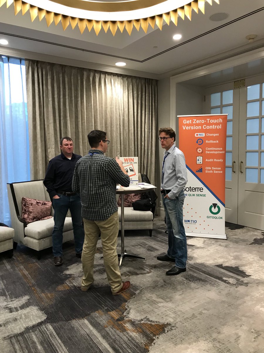 Learning about zero touch Qlik version control using #Motio #Soterre at the #qlikmasters summit