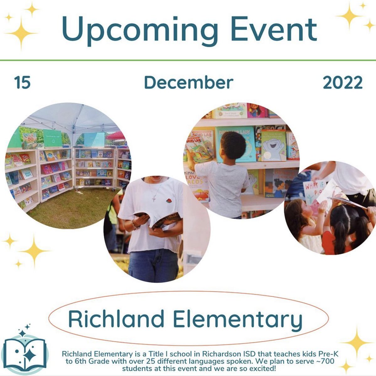 mrscourtneywood's tweet photo. We are honored that @popupbooksfair selected @RLESoars as their first campus to host a FREE book fair! 🤩📚📖Every single student will receive a NEW SELF-SELECTED book!! #risdlitandint #risd_soar ✈️ #risdbelieves #risdgreatness  @PharahFrancis @BriaHouff https://t.co/OfsZjfcTWX
