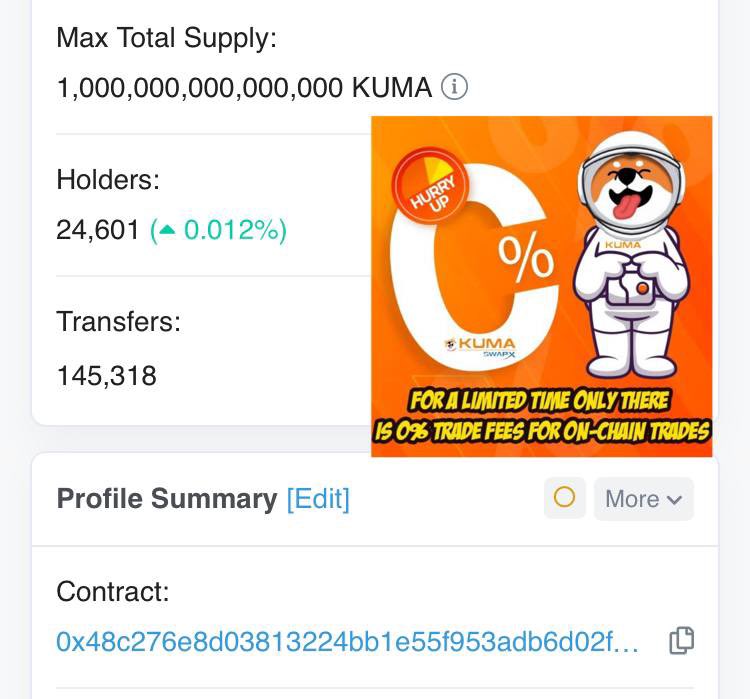 DKUMAStaker's tweet photo. @yourcryptodj look at #Etherscan 🔥 $KUMA is growing in holders and believers 🚀 Low cap gem with burnt LP, earn passive income and make your voice heard on #KumaDAO 🔥

Check out @OfficialKumaInu https://t.co/eMwHmb2cch