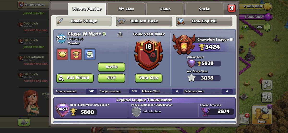 DaGruich's tweet photo. My account that I was locked out of is now being played by someone else… someone please help support has been no assistance!

@supercell @ClashofClans @WoodyTalks @EricOneHive @CarbonFin @Devourlick https://t.co/Voqy2tp7bo