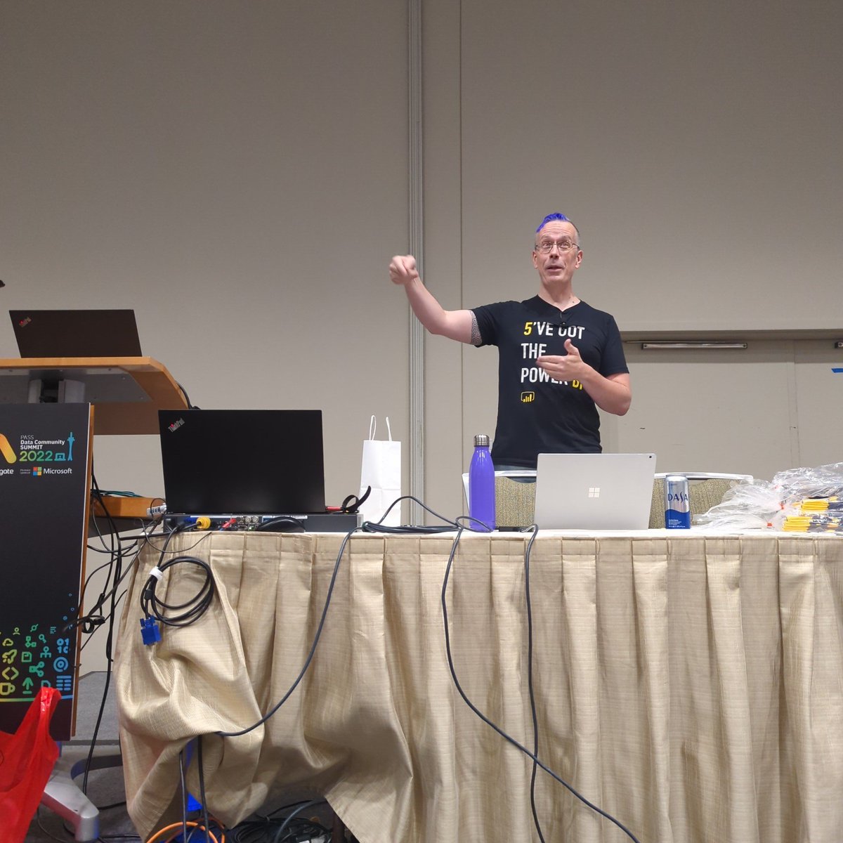 ducks02's tweet photo. #bipowerhour #PASSDataCommunitySummit prepare for the swag! @SQLAllFather https://t.co/G41kBqBjEP