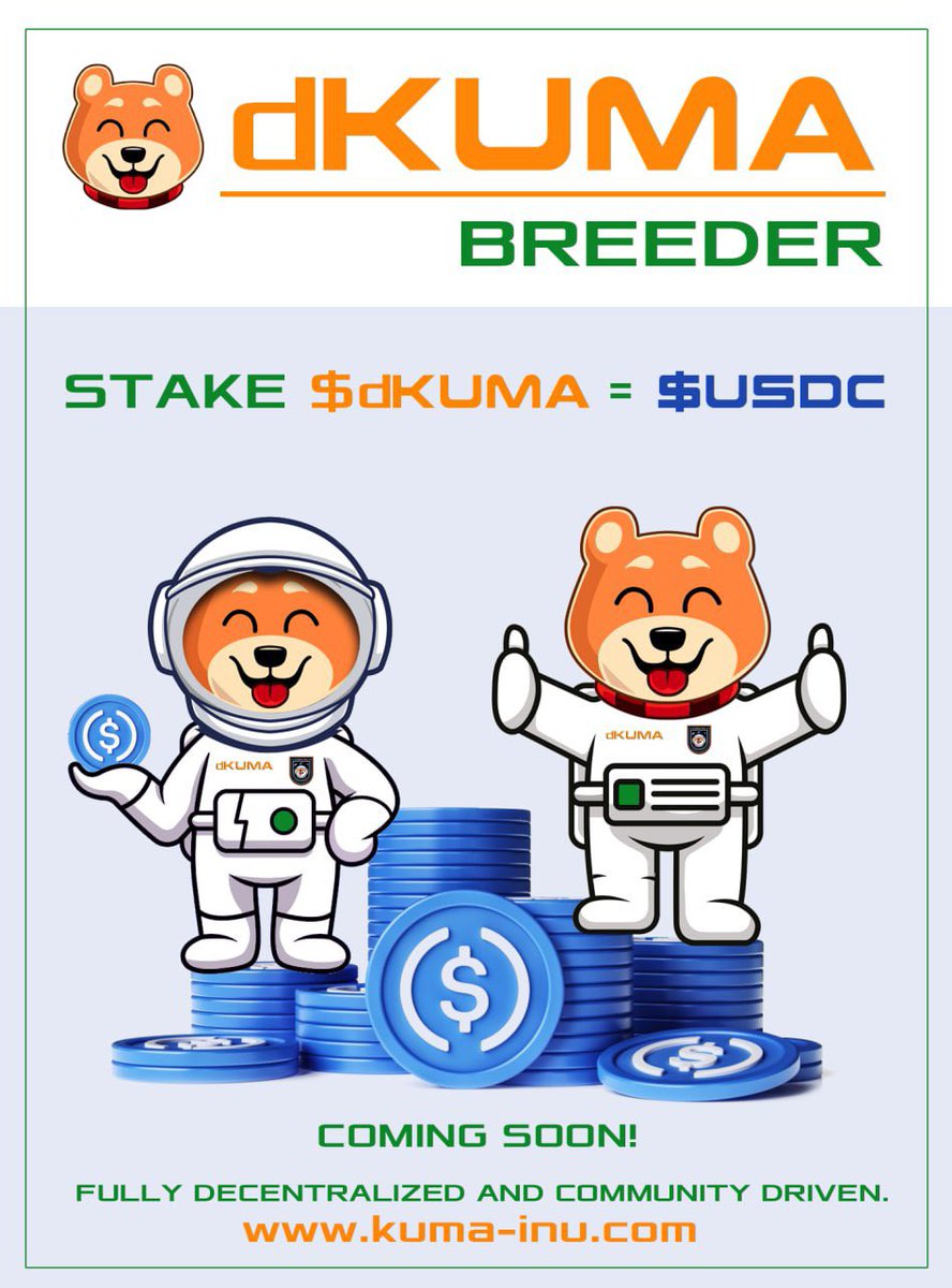 DKUMAStaker's tweet photo. @MonstersCoins These both tokens will earn you #passiveincome $KUMA $dKUMA
0% tax, low mcap, LP burnt, utility +governance

Read our updated whitepaper to understand the value

https://t.co/mC8GqwxAkA https://t.co/GLeGYQXNt4