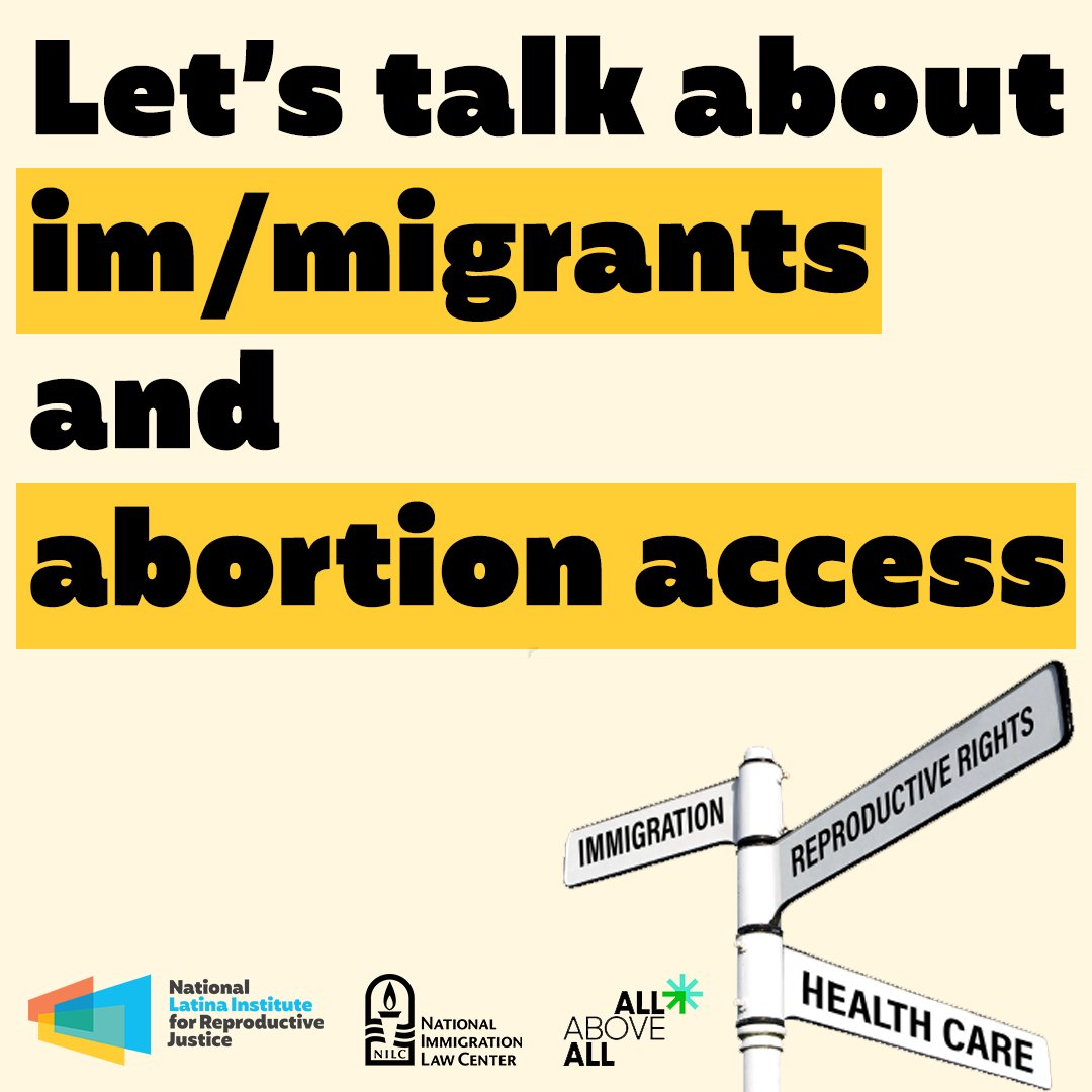 Immigrant justice IS reproductive justice.

No one should risk being detained or deported for accessing abortion care—yet, immigrants face compounding barriers to care. We can’t talk about abortion access without highlighting those most impacted by bans &amp; barriers.

🧵A thread👇