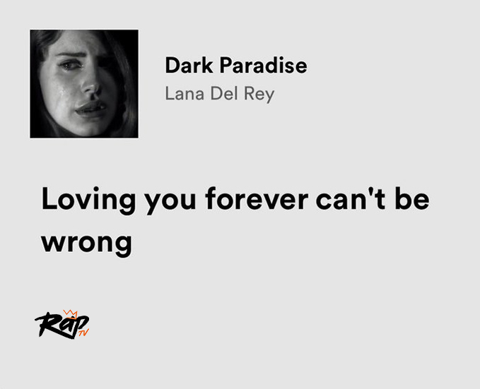 Dark Paradise By Lana Del Rey  Lana del rey lyrics, Lana del rey