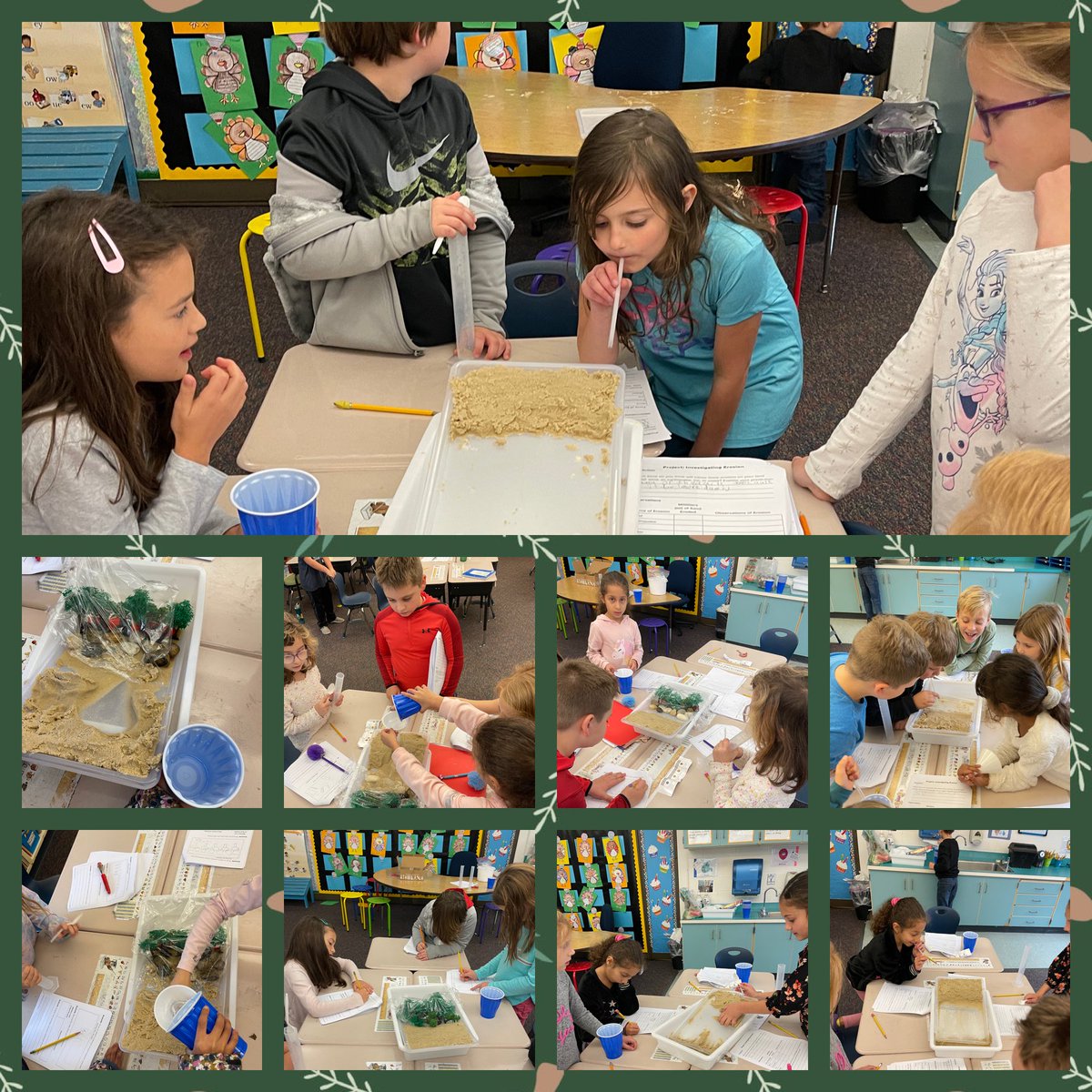 Second Grade Scientists experimenting with the effects of different types of erosion <a href="/CherryTreeElem/">Cherry Tree Elem.</a> <a href="/PLTWorg/">Project Lead The Way</a> 💨💦🧊🎉