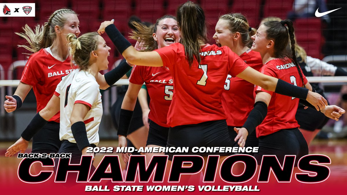 … the <a href="/MACSports/">MACtion</a> Championship will run through MUNCIE‼️

Congrats to your BACK-2-BACK #MACtion Regular Season Champion #BallStateWVB who secured hosting rights for the MAC Tournament with a 3-0 🧹 of Toledo

#ChirpChirp x #WeFly