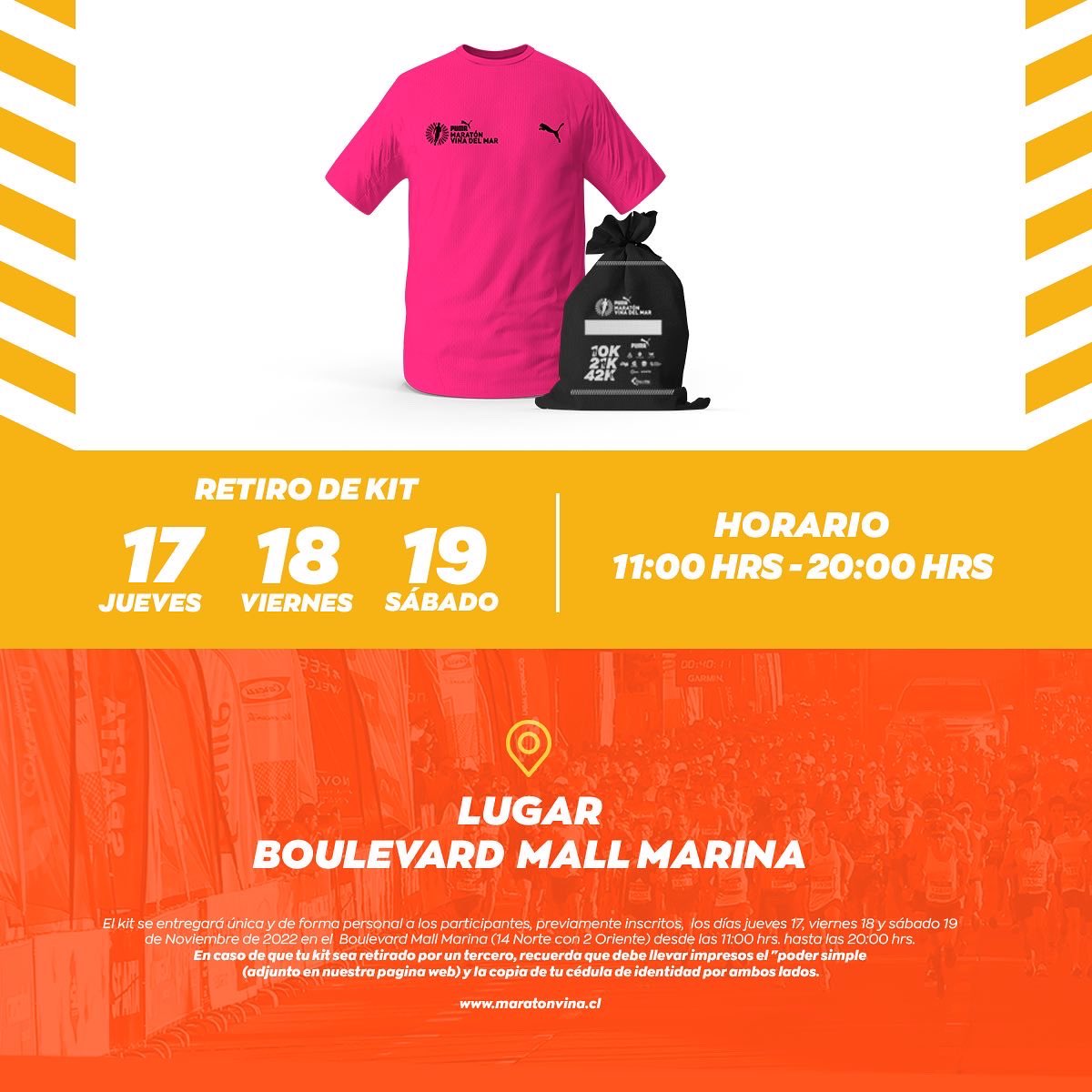 maratonvina's tweet image. ¡Falta muy poco! Revisa toda la información relevante para este fin de semana. ¡Nos vemos en la meta! #PumaMaratónDeViñaDelMar