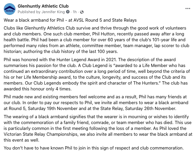 Glenhuntly Aths Club tweet media