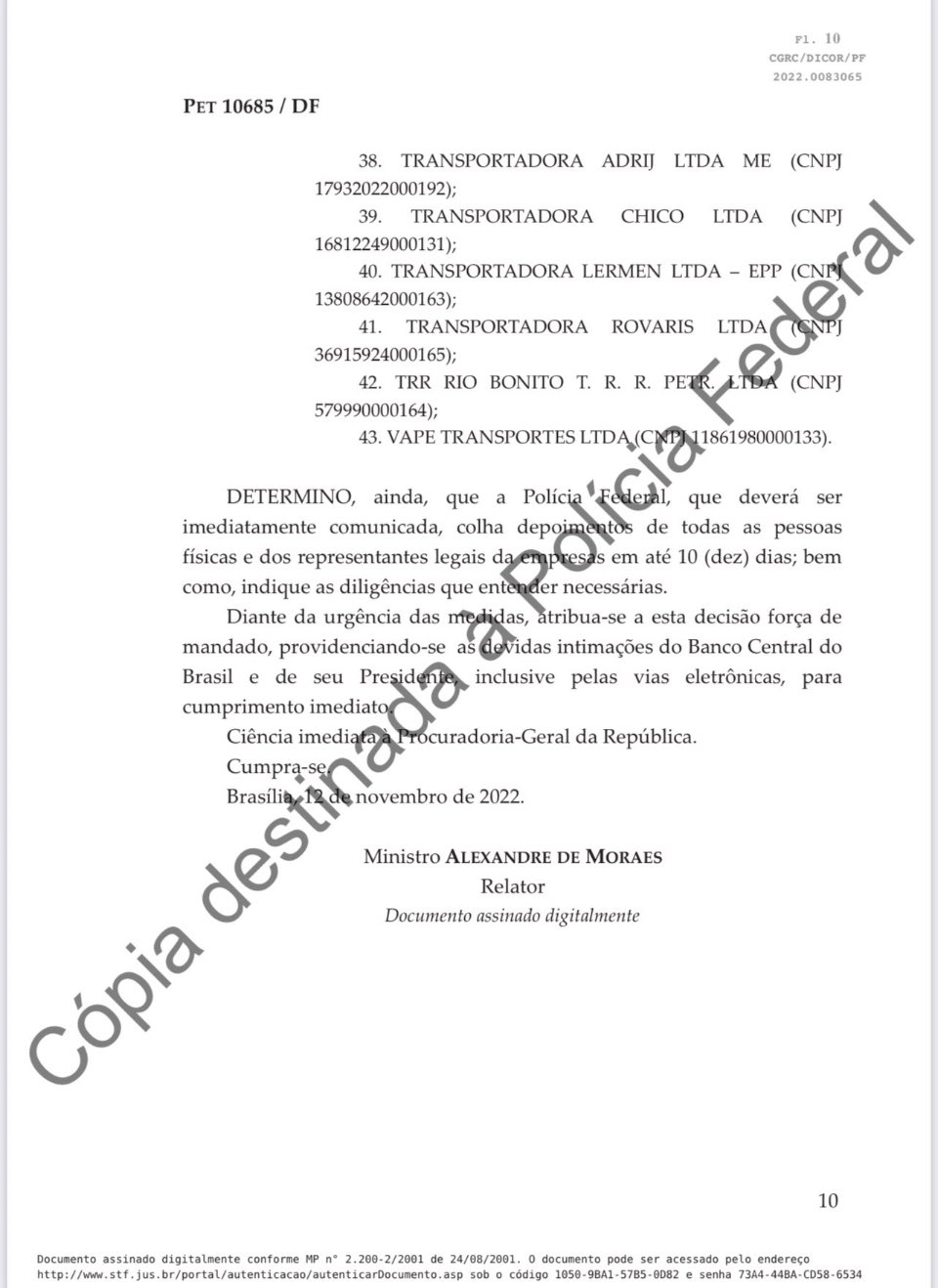 Fabiano Trompetista 🎺 ⭐ on X: O ministro Alexandre de Moraes, determinou  o bloqueio de todas as contas bancárias de 43 empresas que participaram de  atos golpistas.  / X