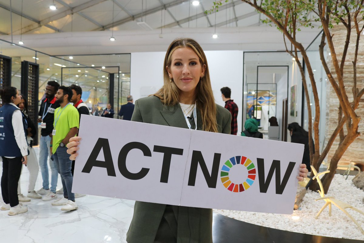 'My message to policy makers and world leaders is to step up & be brave.' At #COP27, @unep Goodwill Ambassador @elliegoulding says empty promises are exhausting, but what the world needs is real, urgent #ClimateAction. un.org/en/climatechan… #ActNow