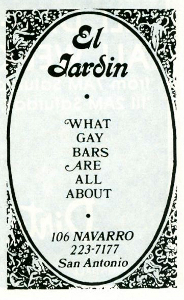 Vintage Gay on Twitter: "El Jardin, San Antonio, 1979."