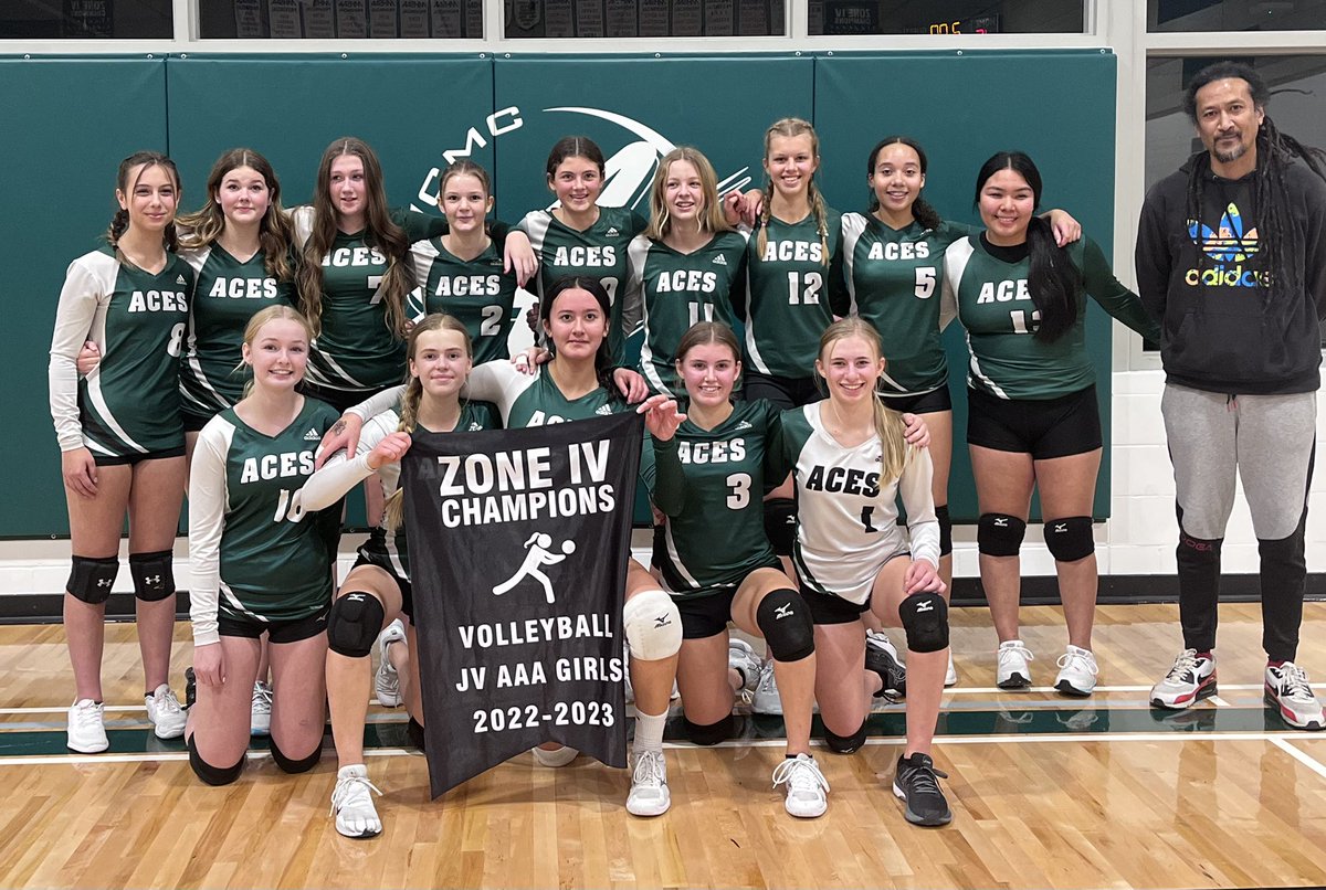 WCMillerAces's tweet photo. JV Girls Volleyball Zone IV Champs!!  Aces host provincials November 24-26 in Altona!  #goacesgo https://t.co/yyY3VDLvKz