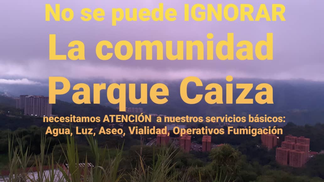 ParqueCaiza's tweet photo. #16Nov | SOLUCIONES Dónde está el Gobierno que se conecta con el pueblo a resolver las necesidades básicas #Agua #Vialidad #Luz Operativos desmalezamiento fumigación queremos  soluciones eficientes a los reportes.
@NicolasMaduro
@RMarcoTorres
@harolclemente
@VTVcanal8 https://t.co/29qrNV84Vu