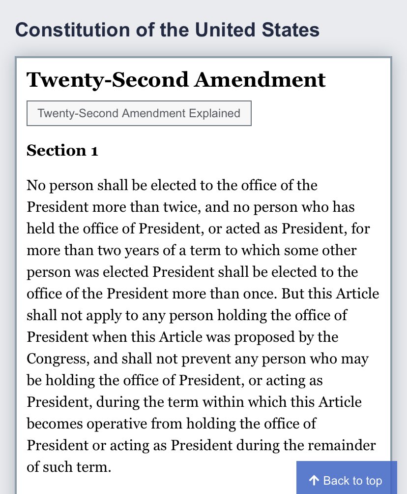 If <a href="/POTUS45/">President Trump 45 Archived</a>  was actually “elected” and the election was “stolen”. How can he run for a “third” time?? Apparently the deniers are unaware of the 22nd amendment…#Election2022 #ElectionDay #TrumptyDumpty