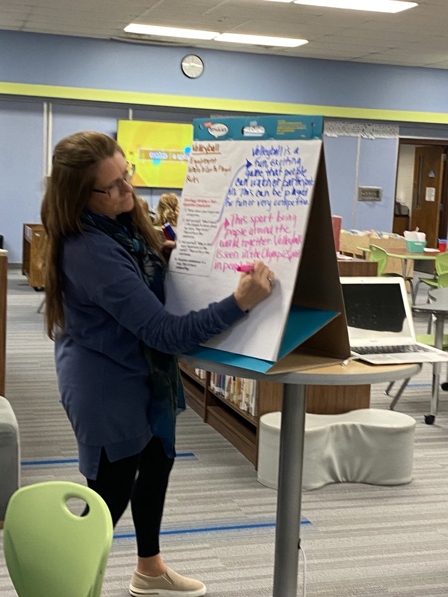 Teacher collaboration. Teachers modeling a writing strategy for their team! #collaboration #teamwork #growthmindset #Eagles #sdwwriters