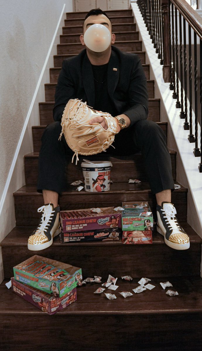 Jose Trevino (@hiphipjose5) on Twitter photo Bubbles & Big League Chew. The tools that helped me achieve Gold and Platinum. <a href="/bigleaguechew/">Big League Chew</a> Bubbles & Big League Chew. The tools that helped me achieve Gold and Platinum. <a href="/bigleaguechew/">Big League Chew</a>