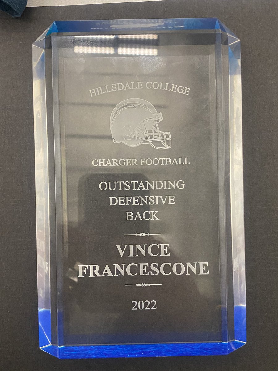 Congrats to former A’s outfielder <a href="/vincefrances/">vince francescone</a> for being named Outstanding Defensive Back at Hillsdale College in only his second year! Always has been one of the toughest competitors that you will find! A’s PRIDE! Great job Vince!