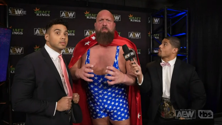 JJWilliamsWON's tweet photo. CAPTAIN INSANO!

@PaulWight 
@PlatinumMax @Bowens_Official 

#AEWDynamite https://t.co/eyTYp7bTru