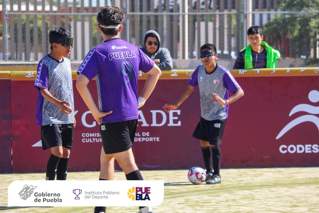 DeporteGobPue's tweet photo. #PoderPoblano 🔥| El equipo poblano de fútbol 5 varonil, disputa la etapa de clasificatorias para conseguir su pase a semifinales en los Paranacionales #CONADE2022 ⚽. https://t.co/M52Qd7vSgA