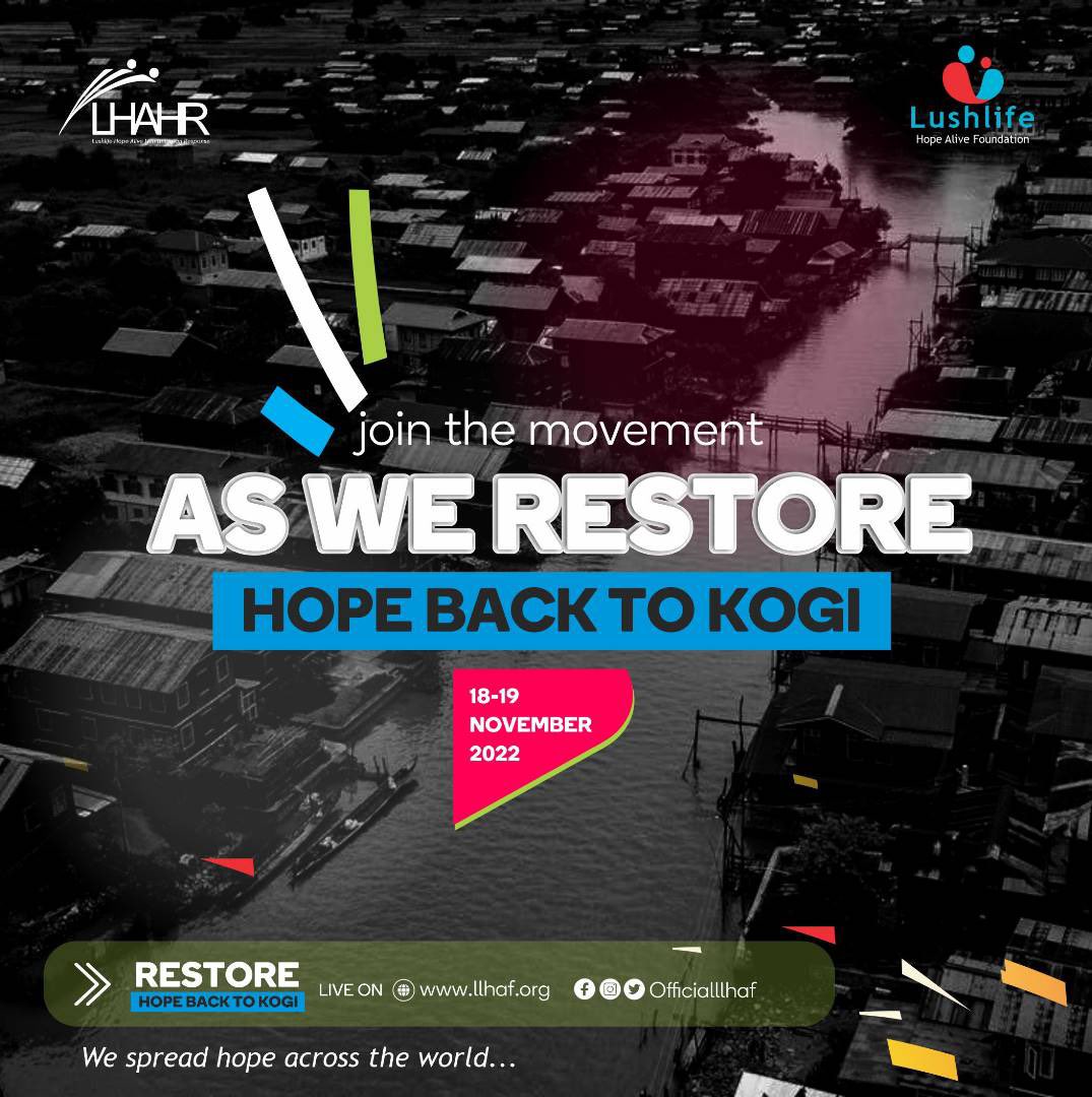 Join us on our Kogi Project via Instagram live <a href="/officialLLHAF/">LUSHLIFE HOPE ALIVE FOUNDATION</a> as we visit the displaced people of Kogi state, giving full update of the current situation of state.
Let’s lend a helping hand,
Let spread Hope across the world. 
#kogiflood #lokoja #foundation  #flood #kogistate