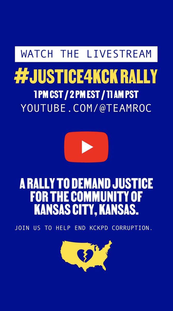The_MIP's tweet photo. Tune in to the #JUSTICE4CK Rally, LIVE from Kansas on Thursday, Nov. 17, starting at 1 PM CST/ 2 PM EST/ 11 AM PST at https://t.co/r2bIAEL8rd
Join us to end #KCKPD corruption.
#Justice4KCK #JusticeForKCK #KCKPDCorruption #KansasCityKansas https://t.co/as2UBiHhoi