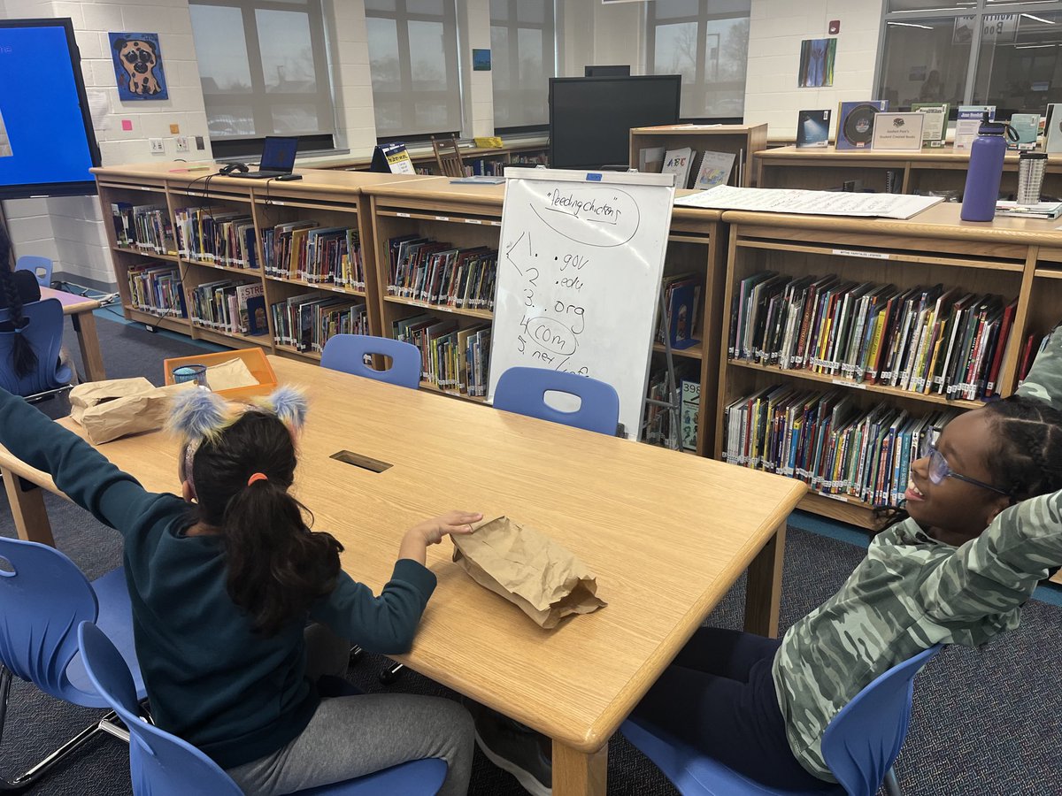 KPavlocak's tweet photo. We loved our library lesson and book testing on mysteries! Thank you Mrs. Unger! ⁦@GoshenPostES⁩  #gogpgators https://t.co/m1RyPrKSfK