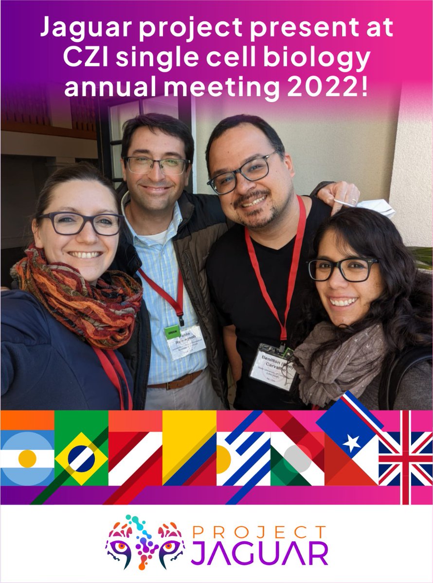 PJaguarLATAM's tweet photo. 🐆 Jaguar Project present at CZI single cell biology annual meeting 2022 🙌
@cziscience 🧬
.
.
#DNA #genetics #genetistas #blood #ADN #projectjaguar #geneticamedica #singlecell https://t.co/UJ0ar2E89l