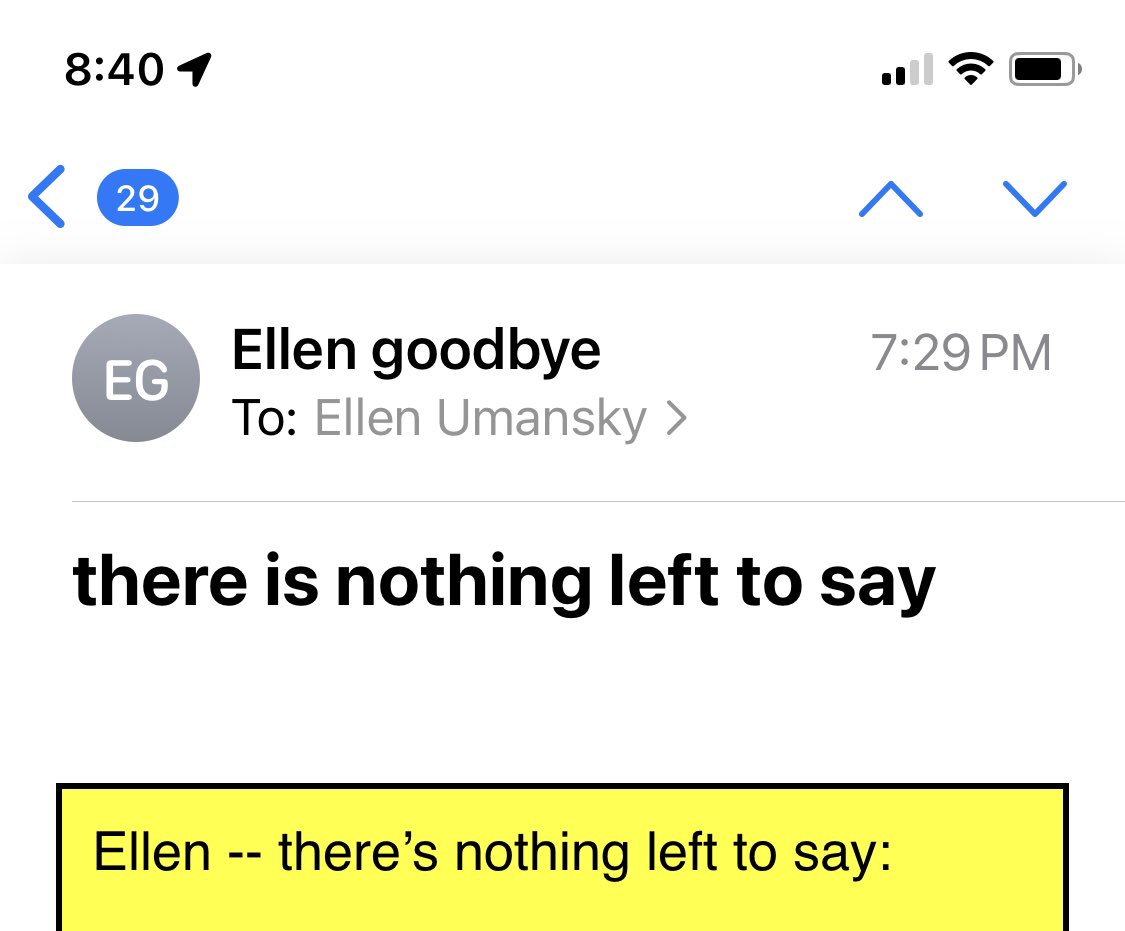 “They should really stop sending emo emails,” my kid just said